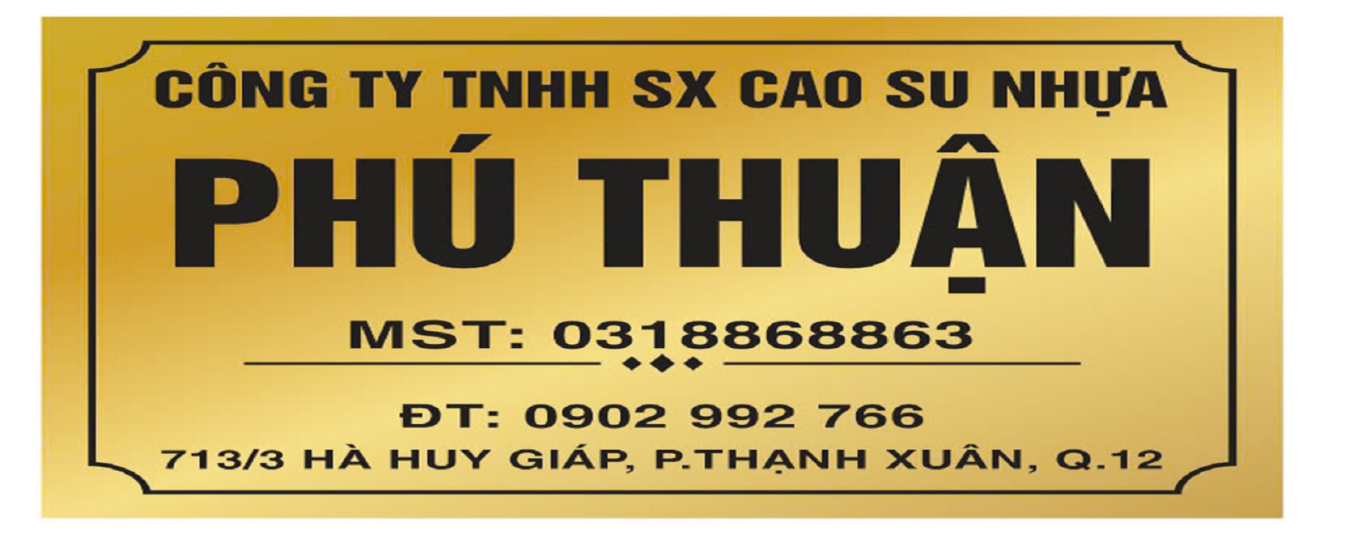 Bảng tên công Ty Phú THuận